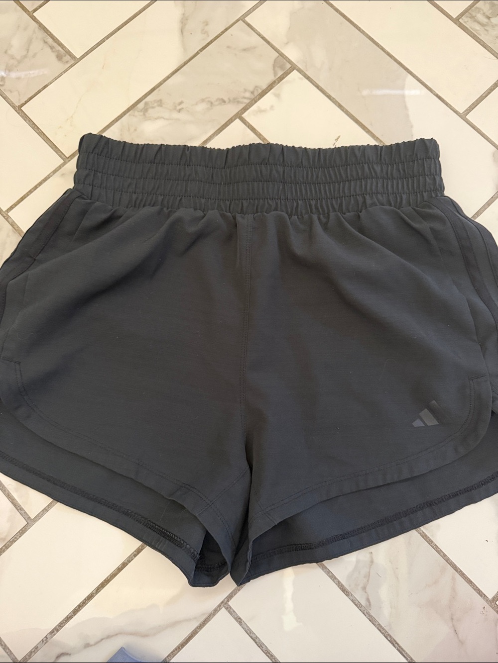 adidas Women’s Black Athletic Shorts with Elastic Waistband